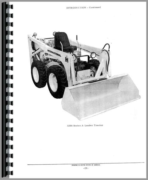 international harvester skid steer manual